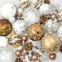 Servietten 33x33 cm - Shiny baubles