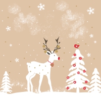 Servietten 33x33 cm - Cute deer