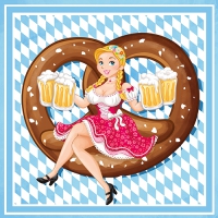 100 Servietten 33x33 cm - Bavarian Comic 100 Servietten 33x33 cm - Bavarian Comic