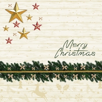 100 Servietten 33x33 cm - Golden Star 100 Servietten 33x33 cm - Golden Star