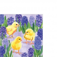 Servietten 25x25 cm - Chicks in Hyacinth 