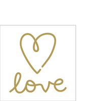 Servietten 25x25 cm - LOVE