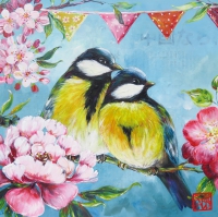 Servietten 33x33 cm - Printemps