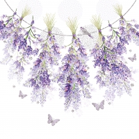 Servietten 33x33 cm - Hanging Lavender