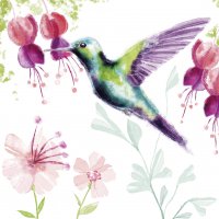 Servietten 33x33 cm - Hummingbird