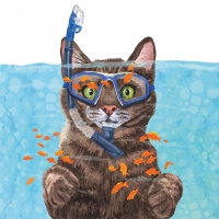 Servietten 33x33 cm - Cousteau 