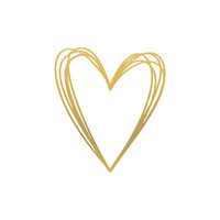 Servietten 33x33 cm - Pure Heart gold
