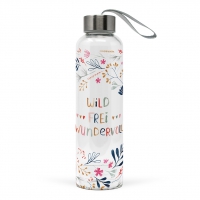 Glasflasche - Wild, Frei, Wundervoll