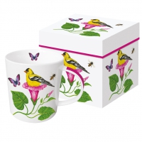 Porzellan-Henkelbecher - Morning Glory Nest Trend