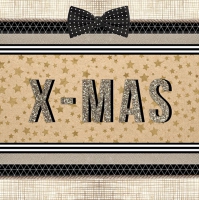 20 Servietten 33x33 cm - Golden X-MAS 