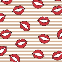 30 Servietten 33x33 cm - Kiss haselnuss