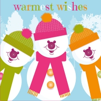 20 Servietten 33x33 cm - Three Snowmen 