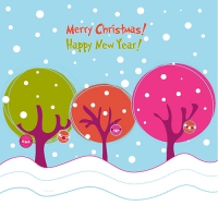 20 Servietten 33x33 cm - Three Trees 