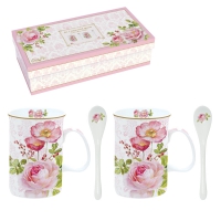 Porzellan-Tasse - Floral Damask