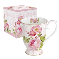Porzellan-Tasse - Floral Damask