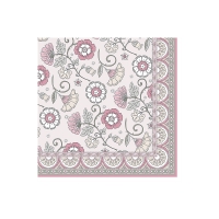 Servietten 33x33 cm - Kalamkari pink