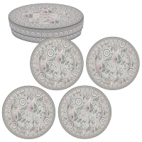 Porzellan-Teller 19cm - Kalamkari gray