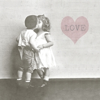Servietten 33x33 cm - Kissing Couple