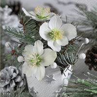 Servietten 33x33 cm - Adelisa silber