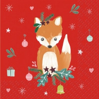 Servietten 33x33 cm - Ruri rot