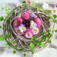 Servietten 33x33 cm - Hilda rosa