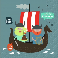 Servietten 33x33 cm - Ragnar blau