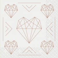 Servietten 33x33 cm - Colleen kupfer