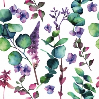 Servietten 33x33 cm - Branches d´Eucalyptus