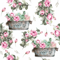 Servietten 33x33 cm - Peony Flower Boxes