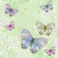 Servietten 33x33 cm - Bellissima Farfalla green