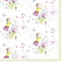 Servietten 33x33 cm - Elfes avec Papillons