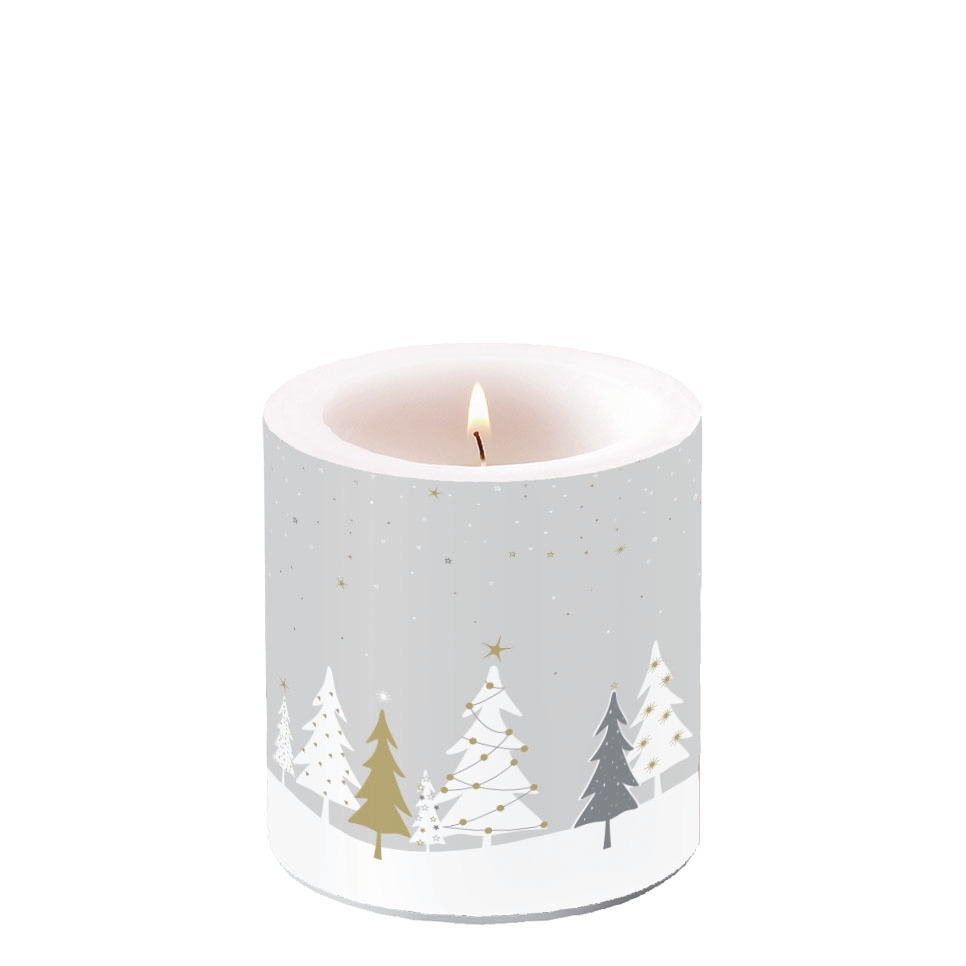 Dekorkerze klein - Midnight Trees Grey