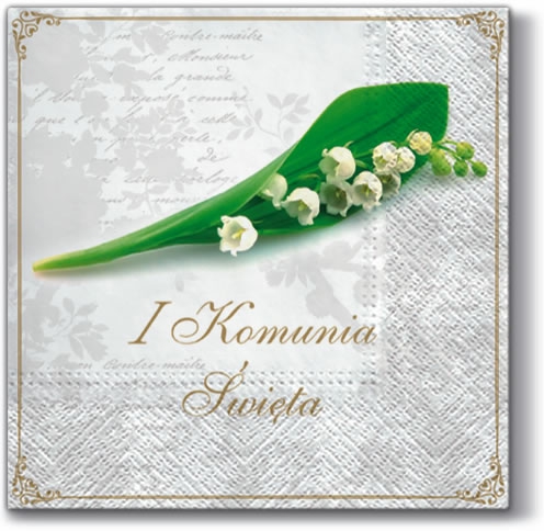 Servietten 33x33 cm - Communion Flower